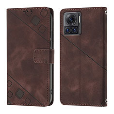 Coque Portefeuille Livre Cuir Etui Clapet Y01B pour Motorola Moto Edge 30 Ultra 5G Marron