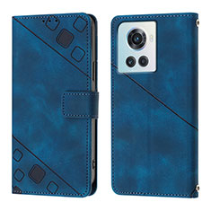 Coque Portefeuille Livre Cuir Etui Clapet Y01B pour OnePlus 10R 5G Bleu