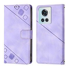 Coque Portefeuille Livre Cuir Etui Clapet Y01B pour OnePlus 10R 5G Violet