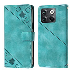 Coque Portefeuille Livre Cuir Etui Clapet Y01B pour OnePlus 10T 5G Vert