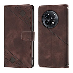 Coque Portefeuille Livre Cuir Etui Clapet Y01B pour OnePlus Ace 2 Pro 5G Marron