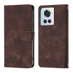 Coque Portefeuille Livre Cuir Etui Clapet Y01B pour OnePlus Ace 5G Marron