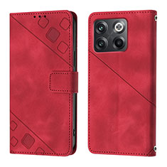 Coque Portefeuille Livre Cuir Etui Clapet Y01B pour OnePlus Ace Pro 5G Rouge