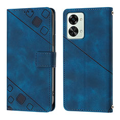 Coque Portefeuille Livre Cuir Etui Clapet Y01B pour OnePlus Nord 2T 5G Bleu