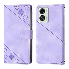 Coque Portefeuille Livre Cuir Etui Clapet Y01B pour OnePlus Nord 2T 5G Violet