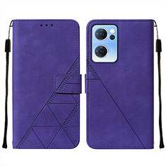 Coque Portefeuille Livre Cuir Etui Clapet Y01B pour OnePlus Nord CE 2 5G Violet