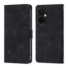 Coque Portefeuille Livre Cuir Etui Clapet Y01B pour OnePlus Nord CE 3 5G Noir