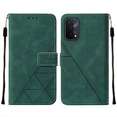 Coque Portefeuille Livre Cuir Etui Clapet Y01B pour OnePlus Nord N200 5G Vert