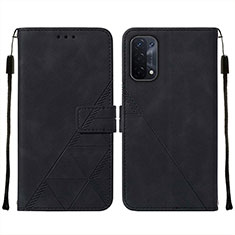 Coque Portefeuille Livre Cuir Etui Clapet Y01B pour Oppo A54 5G Noir