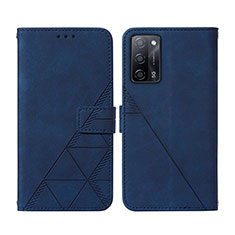 Coque Portefeuille Livre Cuir Etui Clapet Y01B pour Oppo A56 5G Bleu