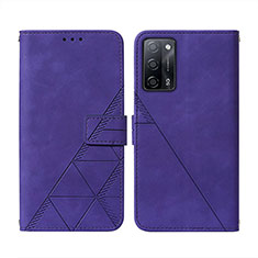 Coque Portefeuille Livre Cuir Etui Clapet Y01B pour Oppo A56 5G Violet