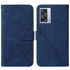 Coque Portefeuille Livre Cuir Etui Clapet Y01B pour Oppo A56S 5G Bleu