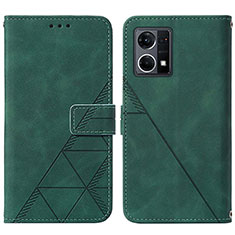 Coque Portefeuille Livre Cuir Etui Clapet Y01B pour Oppo F21s Pro 4G Vert