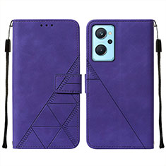 Coque Portefeuille Livre Cuir Etui Clapet Y01B pour Oppo K10 4G Violet