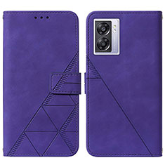 Coque Portefeuille Livre Cuir Etui Clapet Y01B pour Oppo K10 5G India Violet