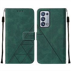 Coque Portefeuille Livre Cuir Etui Clapet Y01B pour Oppo Reno6 Pro 5G Vert