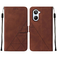 Coque Portefeuille Livre Cuir Etui Clapet Y01B pour Realme 10 4G Marron