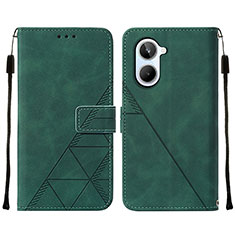 Coque Portefeuille Livre Cuir Etui Clapet Y01B pour Realme 10 4G Vert