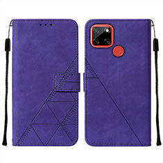 Coque Portefeuille Livre Cuir Etui Clapet Y01B pour Realme 7i RMX2193 Violet