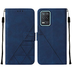 Coque Portefeuille Livre Cuir Etui Clapet Y01B pour Realme 8 5G Bleu