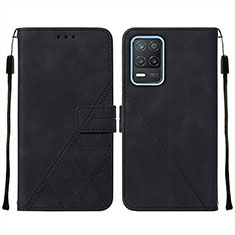 Coque Portefeuille Livre Cuir Etui Clapet Y01B pour Realme 8 5G Noir