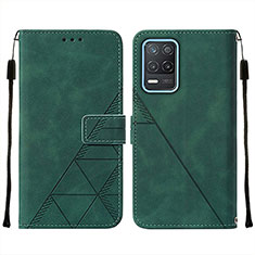 Coque Portefeuille Livre Cuir Etui Clapet Y01B pour Realme 8 5G Vert