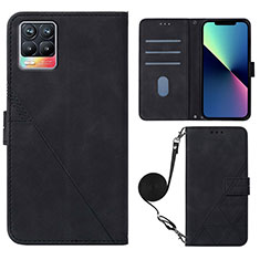 Coque Portefeuille Livre Cuir Etui Clapet Y01B pour Realme 8 Pro Noir