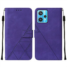 Coque Portefeuille Livre Cuir Etui Clapet Y01B pour Realme 9 4G Violet