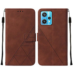 Coque Portefeuille Livre Cuir Etui Clapet Y01B pour Realme 9 5G Marron