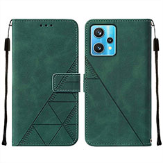 Coque Portefeuille Livre Cuir Etui Clapet Y01B pour Realme 9 5G Vert