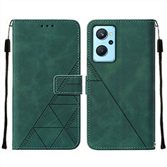 Coque Portefeuille Livre Cuir Etui Clapet Y01B pour Realme 9i 4G Vert