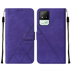 Coque Portefeuille Livre Cuir Etui Clapet Y01B pour Realme C20 Violet