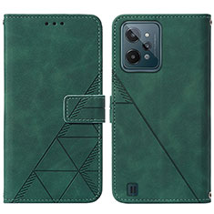 Coque Portefeuille Livre Cuir Etui Clapet Y01B pour Realme C31 Vert