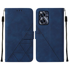 Coque Portefeuille Livre Cuir Etui Clapet Y01B pour Realme C55 Bleu