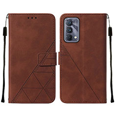 Coque Portefeuille Livre Cuir Etui Clapet Y01B pour Realme GT Master 5G Marron