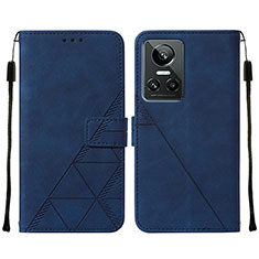 Coque Portefeuille Livre Cuir Etui Clapet Y01B pour Realme GT Neo3 5G Bleu