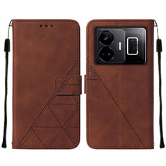 Coque Portefeuille Livre Cuir Etui Clapet Y01B pour Realme GT Neo6 5G Marron