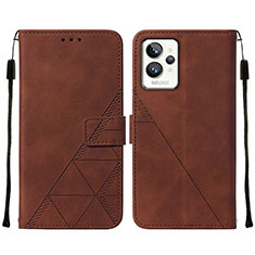 Coque Portefeuille Livre Cuir Etui Clapet Y01B pour Realme GT2 Pro 5G Marron