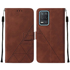 Coque Portefeuille Livre Cuir Etui Clapet Y01B pour Realme Narzo 30 5G Marron