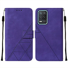 Coque Portefeuille Livre Cuir Etui Clapet Y01B pour Realme Narzo 30 5G Violet