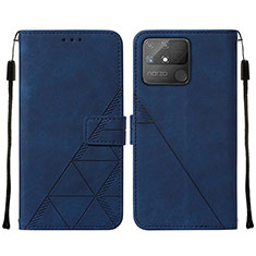 Coque Portefeuille Livre Cuir Etui Clapet Y01B pour Realme Narzo 50A Bleu