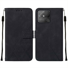 Coque Portefeuille Livre Cuir Etui Clapet Y01B pour Realme Narzo 50A Noir