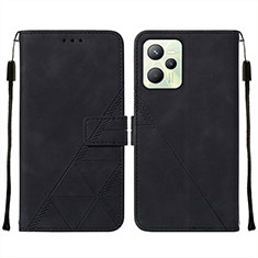 Coque Portefeuille Livre Cuir Etui Clapet Y01B pour Realme Narzo 50A Prime Noir