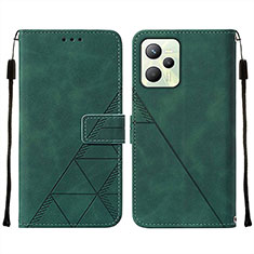 Coque Portefeuille Livre Cuir Etui Clapet Y01B pour Realme Narzo 50A Prime Vert