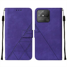 Coque Portefeuille Livre Cuir Etui Clapet Y01B pour Realme Narzo 50A Violet