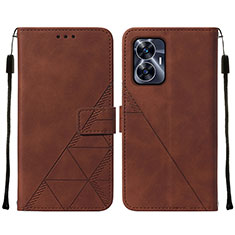 Coque Portefeuille Livre Cuir Etui Clapet Y01B pour Realme Narzo N55 Marron