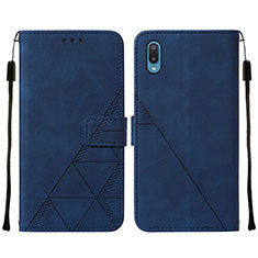 Coque Portefeuille Livre Cuir Etui Clapet Y01B pour Samsung Galaxy A02 Bleu