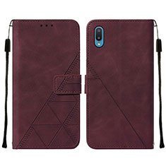 Coque Portefeuille Livre Cuir Etui Clapet Y01B pour Samsung Galaxy A02 Vin Rouge