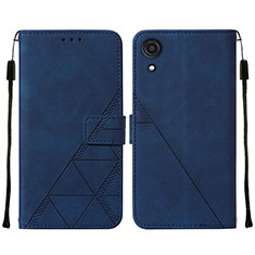 Coque Portefeuille Livre Cuir Etui Clapet Y01B pour Samsung Galaxy A03 Core Bleu