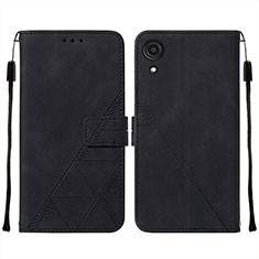 Coque Portefeuille Livre Cuir Etui Clapet Y01B pour Samsung Galaxy A03 Core Noir